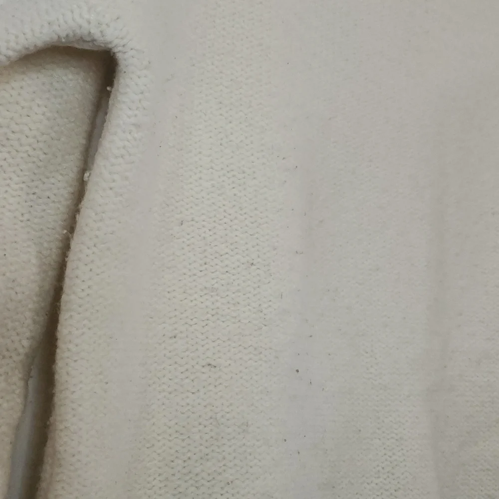 Vince Wool Silk Cashmere Blend Color Block Sweater XS Cream Gray Marled Pullover